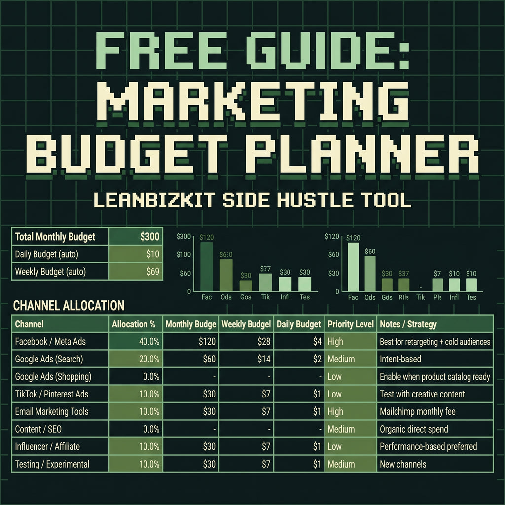 Free Guide Marketing Budget Planner