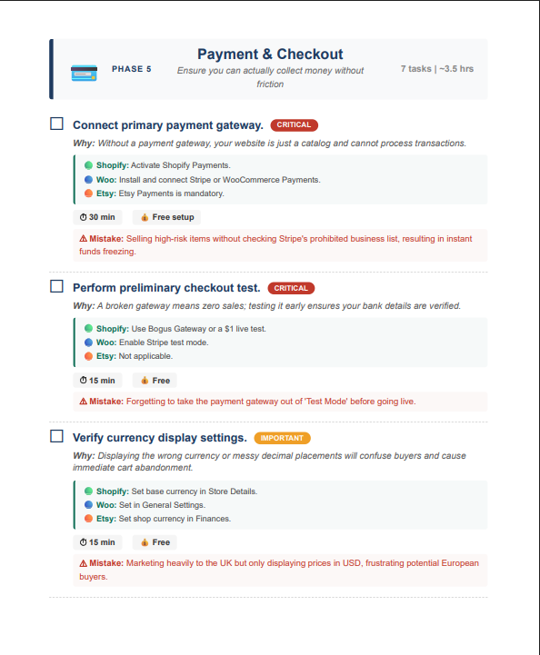 The Complete Online Store Setup Checklist (PDF Guide)