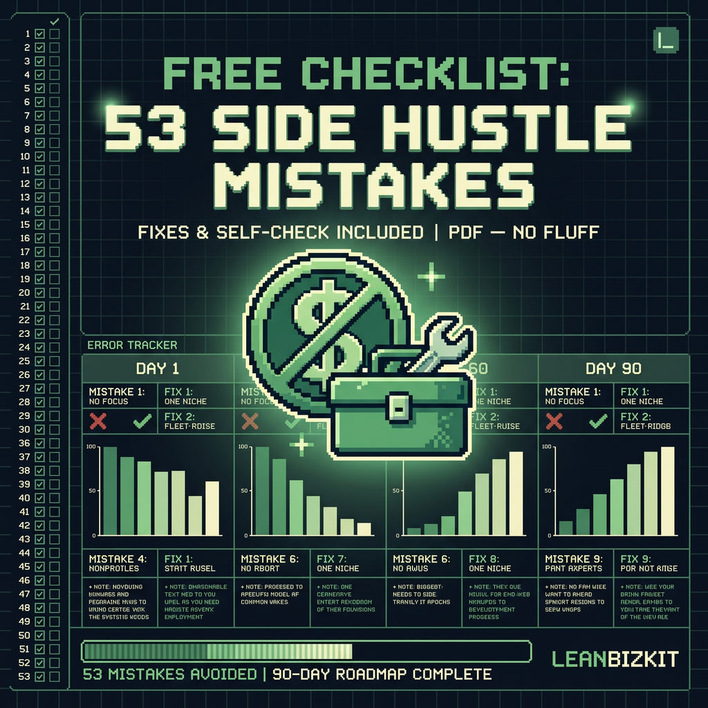 The Ultimate 53 Side Hustle Mistakes Checklist (PDF Guide)