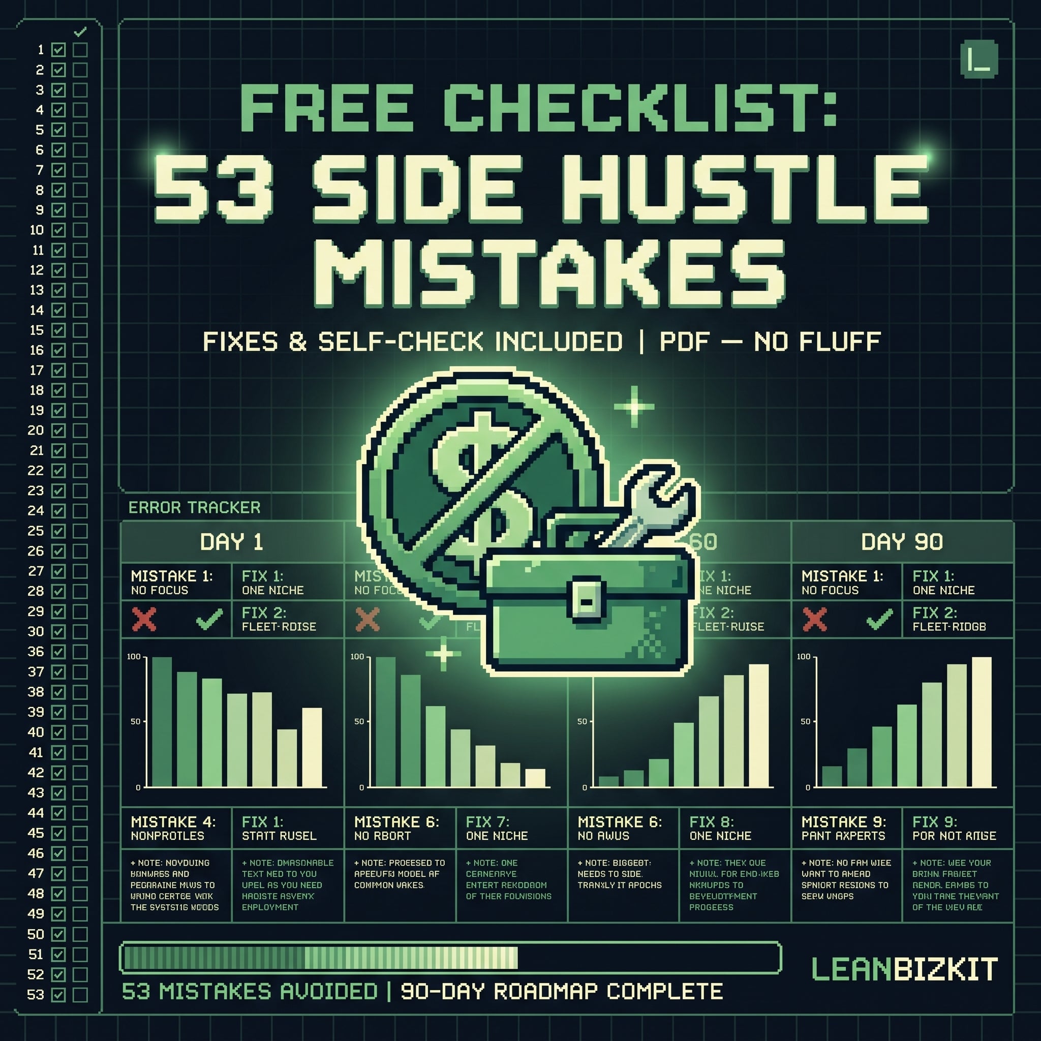 The Ultimate 53 Side Hustle Mistakes Checklist (PDF Guide)